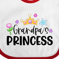 thumbnail image 4 of Inktastic Grandpa's Princess Crown and Flowers Girls Baby Bib, 4 of 4