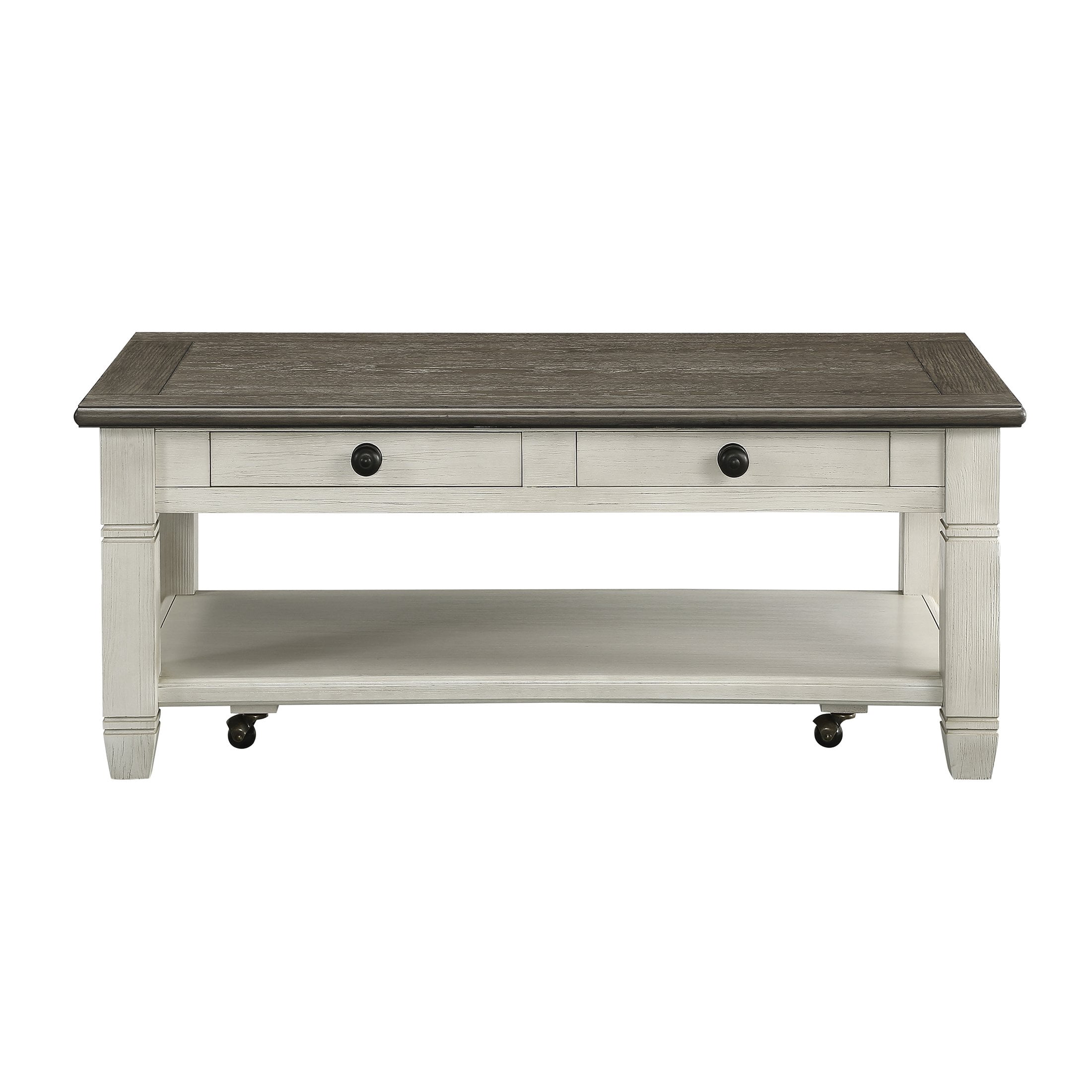 OakvillePark Bedos Coffee Table, Rosy Brown/Antique White