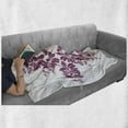 thumbnail image 6 of Purple Soft Flannel Fleece Throw Blanket, Autumn Vine Bridal Flower Bouquet Vintage Style Circle of Leaves Laurel Wreath, Cozy Plush for Indoor and Outdoor Use, 70" x 90", Violet White, by Ambesonne, 6 of 6