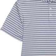 Ralph Lauren Men's RLX Polo Golf Polo Shirt Horizontal Stripes White/Blue/Black L