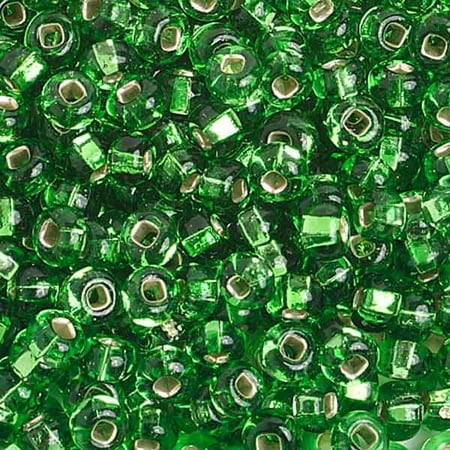 6/0 Glass Seed Beads - 6/0 S/L Lime Glass Seed Beads 40 Grams