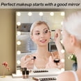 thumbnail image 4 of Tribesigns Vanity Mirror with Lights, 24 x 32 Inches Large Makeup Mirror with 17 Detachable Bulbs, 4 of 5