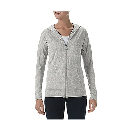 - 6759L Anvil Women's Tri-Blend Full Zip Hooded Jacket, Style 6759L