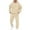 Beige, variant on Men'S Tracksuits 2 Piece Set Casual Solid Color Hoodies Sweatshirt And Joggers Sweatpants Set Street Fall Winter Long Sleeve Sport Suit Set With Pocket