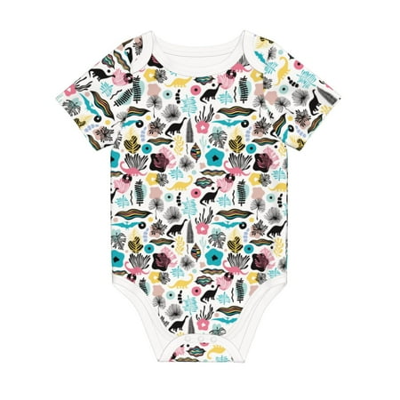 

Matuu Dinosaur for Baby Short-Sleeve Bodysuit Soft Cotton Comfortable and Breathable Perfect for Newborns and Infants