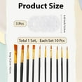 thumbnail image 2 of 1Sets 10Pcs Nylon Paint Brushes 162mm 3Pcs Plastic Watercolor Oil Palette 169x9mm Paint Brush Set Drawing Arts Crafts Supplies for Painting, 2 of 3