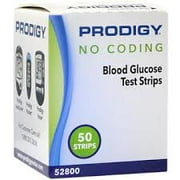 Prodigy No Coding Blood Glucose Test Strips, 50 Ct (2 Pack)