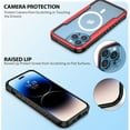 thumbnail image 6 of Dteck Transparent Back Case for iPhone 15 Pro,Magnetic Metal Bumper Case Compatible with Mag-Safe Shockproof Rubber Clear PC Cover,Red, 6 of 8