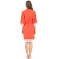 thumbnail image 5 of Mr & Mrs Right Bridesmaid Robes For Woman ,Soft Cotton ,5 sets of 1 White Bride ,4 Orange, 5 of 5