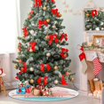 thumbnail image 4 of FMSHPON Pink Flamingos Valentine's Xmas Christmas Tree Skirt Stand Mat for Holiday Party Decoration Indoor Outdoor 48 inches, 4 of 6