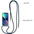 thumbnail image 2 of Clear Case for iPhone 14 Plus with Adjustable Neck Lanyard Strap,Soft Slim TPU Shockproof Protective Cover for iPhone 14 Plus 6.7 inch-Navy Blue, 2 of 10