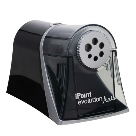 Westcott iPoint Evolution Axis Heavy Duty Electric Pencil Sharpener, Black/Silver