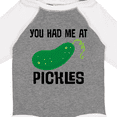 thumbnail image 4 of Inktastic You Had Me at Pickles Boys or Girls Long Sleeve Baby Bodysuit, 4 of 5