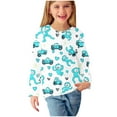 thumbnail image 6 of AJTQTH Kids Cute Cartoon Pattern Print T-Shirts Loose Fit Casual Long Sleeve Round Neck Pullover Tops Trendy Soft Cotton Tees Sweatshirt Mulitcolor#01 3-4 Years, 6 of 6