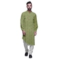 thumbnail image 2 of Atasi Kurta Imprimée Col Mandarin Décontractée Chemise Ethnique Longue Kurta Asymétrique, 2 of 6