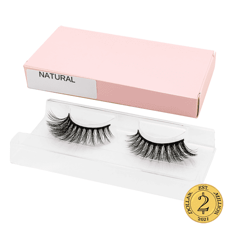 Dollar2Million False Mink Natural Eyelashes, Reusable & Lightweight, Unisex Teen/Adult Fake Eye Lash Multipack
