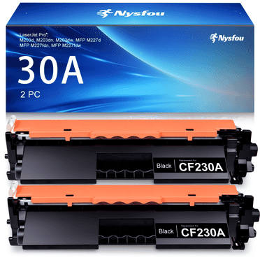 30A CF230A Black Toner Cartridge Compatible for HP 30A CF230A 30X CF230X Toner for  Laserjet Pro M203dw MFP M227fdw M203dw M227fdn M203dn M227sdn M203d M227 M203 Printer Ink (Black, 2-Pack)