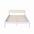 thumbnail image 4 of Orlando Queen Solid Wood Platform Bed in White, 4 of 7