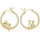 thumbnail image 1 of 14k Gold Angel Devil Hoop Mismatched Earrings For Women Girls Jewelry Gifts 925 Sterling Silver Post, 1 of 5