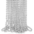 thumbnail image 2 of UKDD 10m Long Christmas Bead Chain - Christmas Shiny Bead Garlands - Christmas tree Decorations (Silver NEW), 2 of 5