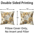 thumbnail image 6 of Yellow Floral Pillow Covers Set of 2 Vintage Grey Botanical Throw Pillow Cover Soft Accent Decorative Couch Cushion Cover for Bed Living Room Chair Outdoor Waterproof Sofa Pillowcase 18x18 Inch, 6 of 6