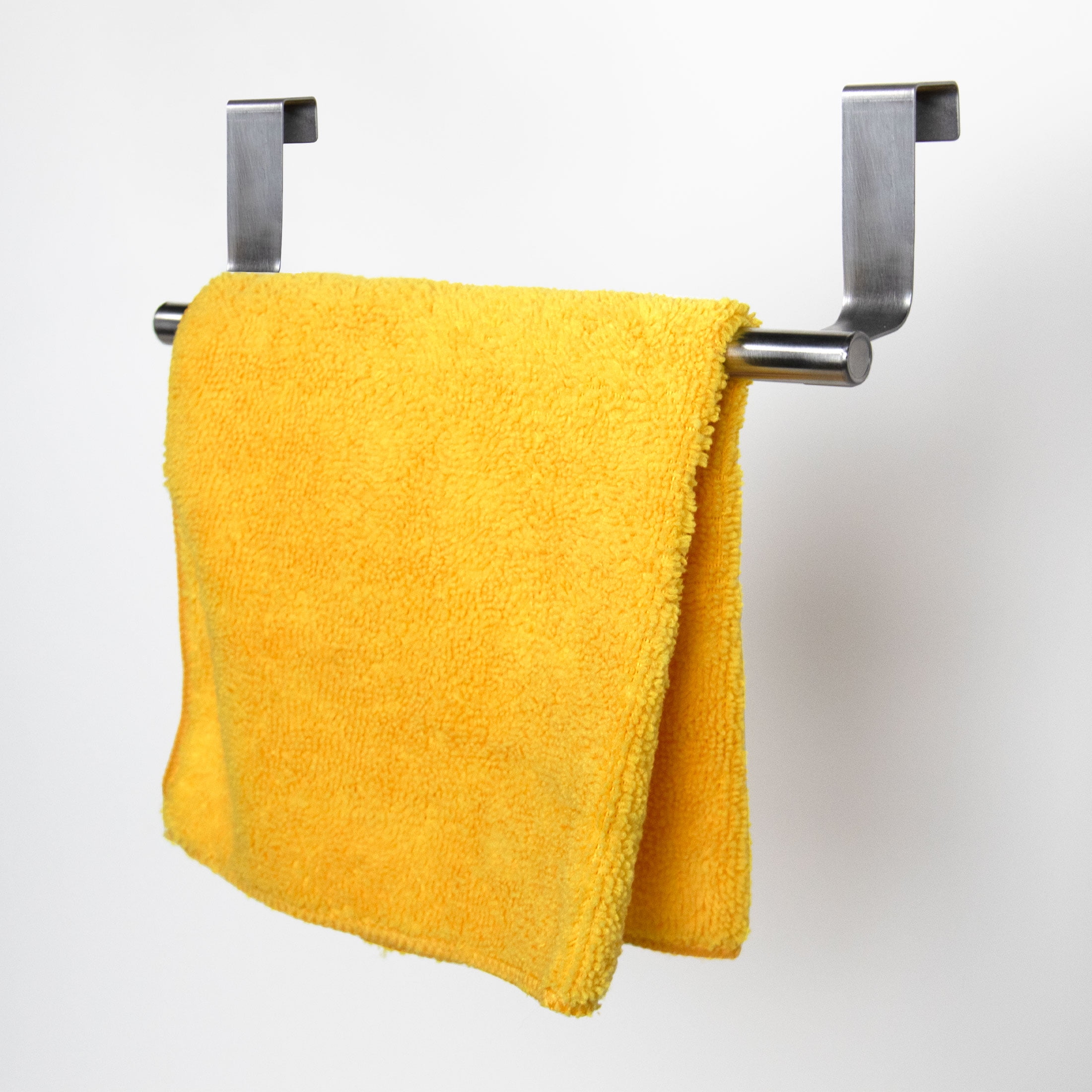 Mainstays Stainless Steel Over The Cabinet Towels Holder, 9 Inch, A Practical Choice for Towel Storage and Kitchen Organization