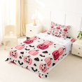 thumbnail image 5 of Manfei Gothic Spider Web Print Twin Sheets,Bat And Skull Halloween Bedding,3-Piece,1 Flat Sheet,1 Fitted Sheet and 1 Pillowcase, 5 of 6