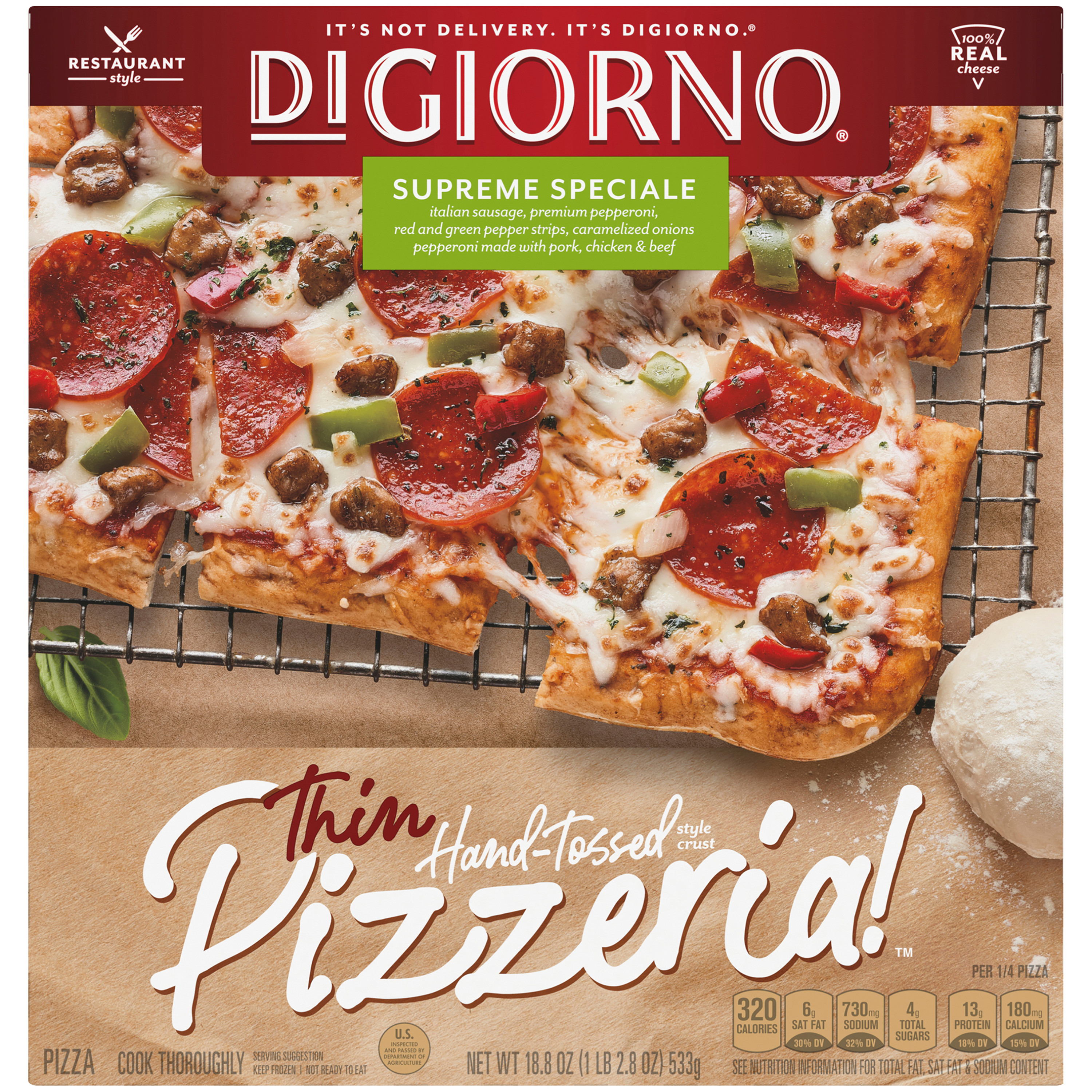 DIGIORNO PIZZERIA! Supreme Speciale Thin HandTossed Style Crust Frozen