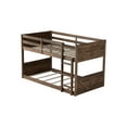 thumbnail image 6 of Aukfa Bunk Bed Twin over Twin, Heavy Duty Wood Bed Frame for Home/Dorm/Apartment, Brown, 6 of 8