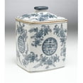 thumbnail image 1 of AA Importing 59754 Pot Carré Bleu et Blanc avec Couvercle, 1 of 1