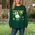 thumbnail image 5 of Binmer Women's St. Patrick's Day Sweatshirt,Irish Long Sleeve Graphic Sweatshirts, Women's Plus Yellow,Size XL, 5 of 6