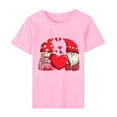 thumbnail image 5 of ICHUANYI Women's Shirts Valentine's Day Love Print T-shirt Short Sleeve Crew Neck Tops Cloth New Trending, 5 of 5