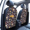thumbnail image 3 of Naloa Cartoon Space 1 2Pcs Anti-Kick Back Seat Cover Kick Mat, Car Seat Protector with 3 Storage Pockets, 3 of 8