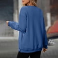 thumbnail image 7 of Women's Oversized Crewneck Sweatshirt Long Sleeve Fleece Pullover Fall Fashion Casual Tunic Top with Pocket No Hood, 7 of 7