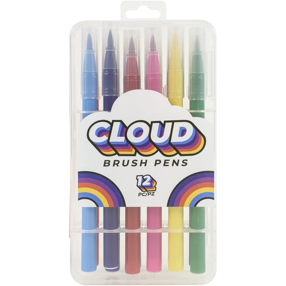 American Crafts Brush Pens 12/Pkg-Cloud