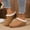 #026-Brown, variant on Women's Fur-Lined Slide Slippers – Comfortable Platform Wedge Heel with Warm Fleece Lining, Oversize Fit for Casual Home Wear in Fall and Winter