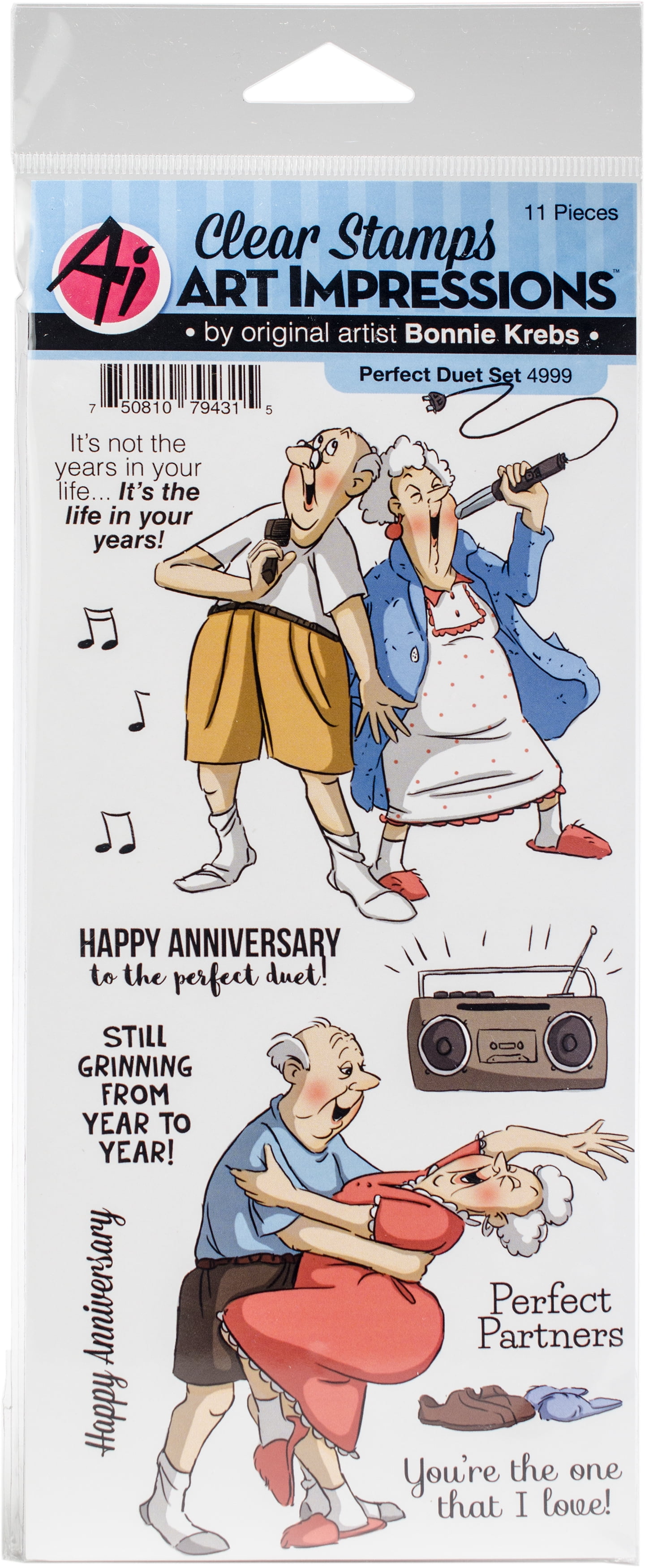 Art Impressions 4999 Work & Play Perfect Duet Stamps, Multicolor