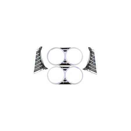 El Camino Headlamp Bezels - Eckler's Premier Products 55-193343 El Camino Headlight Bezel Set, With Extensions,
