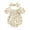 Beige, variant on Musuos Baby Girl Summer Outfit, 3 6 9 12 18Months Square Neck Lace Trim Puff Sleeve Flower Print Romper + Bow Headband 2 Piece Set
