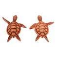 thumbnail image 2 of Wowser Coastal Sea Turtle Figurines Set of 2, Beach-Themed Decorative Accents, Ocean Nautical Home Décor, Resin Tabletop Statues, 4.5 inch, 2 of 5