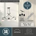 thumbnail image 4 of Monrovia 3 Light Linear Chandelier Oil Rubbed Bronze, 4 of 12
