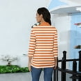 thumbnail image 5 of 3/4 Sleeve T Shirts for Women Mock Neck Womens Blouses Breathable Slim Fit Striped Soft Fabric Womens Summer Tops Casual, 5 of 7
