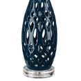 thumbnail image 4 of Benzara BM241101 Lampe de Table avec Motif Filigrane Découpé, Bleu, 4 of 5