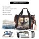 thumbnail image 5 of Balery Flower Cat Couple Bolsa de Gimnasio para Mujeres, Bolsa de Viaje con Bolsillo Húmedo, Bolsa de Fin de Semana para Mujeres, Bolsa de Viaje Resistente al Agua, 5 of 7