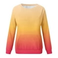 thumbnail image 6 of Inverlee Sweatshirt for Women Cute Solid Color Sweatshirts Round Neck Holiday Sweater Tops Comfort Long Sleeve Shirts Womens Sweatshirts Under $10, 6 of 6