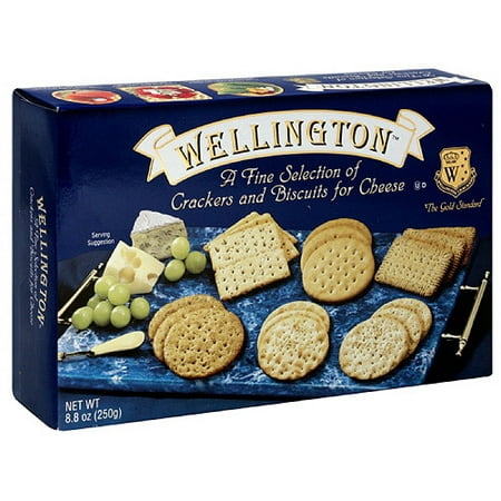 Wellington Assorted Crackers & Biscuits For Cheese, 8.8 oz (Pack of