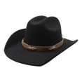 thumbnail image 2 of Celivon Women Men Western Shapeable Wide Brim Sun Hat Cowgirl Hat, 2 of 5