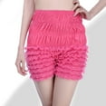 thumbnail image 2 of ABATAB Shorts for Women Trendy High Waisted Ruffle Tiered Shorts Going out Cute Lace Layered Fashion Bloomers, 2 of 4