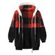 thumbnail image 5 of Sudadera con capucha y manga larga para mujer, informal, con cuello en V y cremallera, para exteriores y chaquetas, 5 of 6