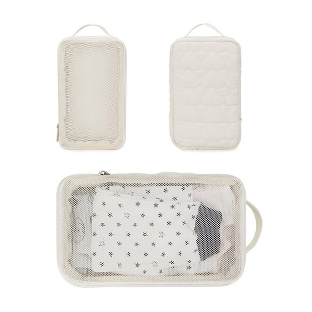 Pochettes Organisatrices de Sacs pour Bébé 2 Unités Réutilisables Lavables en Maille pour Rangement Suspendu à la Chambre et à la Maison